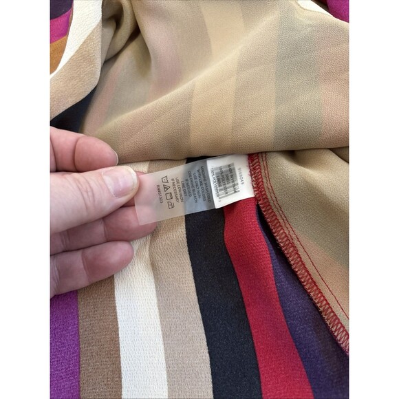 Vince Camuto Striped Blouse XS Corporatecore Classic *Missing Modesty Button - Picture 5 of 6